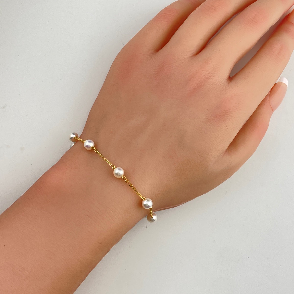 バイセル公式】ミキモト パール デザインブレスレット YG