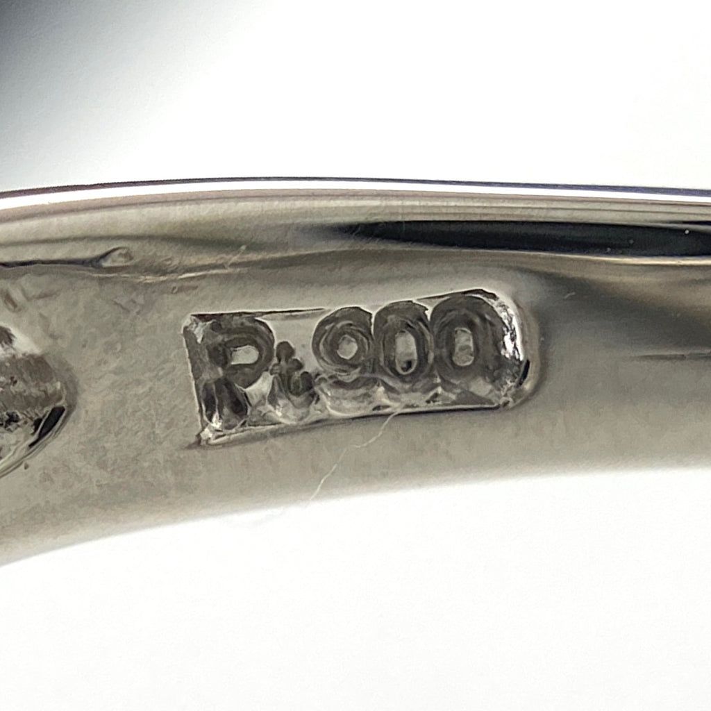 サファイア デザインリング プラチナ 指輪 メレダイヤ リング 12号 Pt900 サファイア ダイヤモンド レディース 【中古】nbjwl