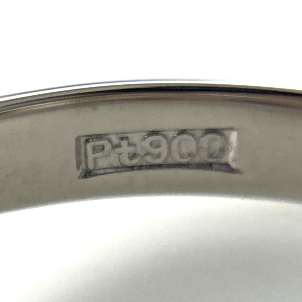 サファイア デザインリング プラチナ 指輪 メレダイヤ リング 12号 Pt900 サファイア ダイヤモンド レディース 【中古】nbjwl