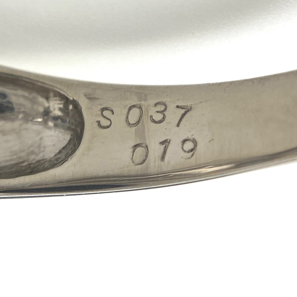 サファイア デザインリング プラチナ 指輪 メレダイヤ リング 19号 Pt900 サファイア ダイヤモンド メンズ 【中古】nbjwl