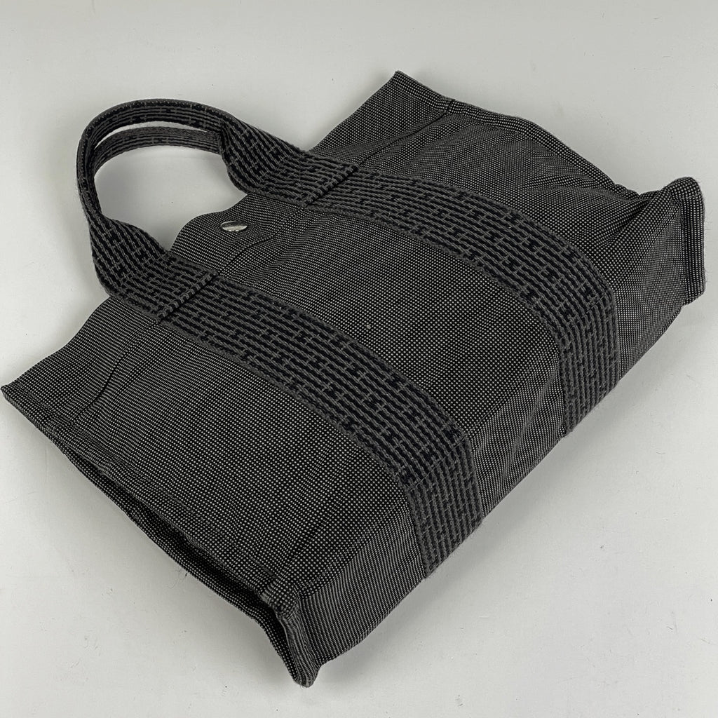 エルメス エールライン トート PM ハンドバッグ トートバッグ ナイロンキャンバス グレー エールラインPM レディース 【中古】brbag