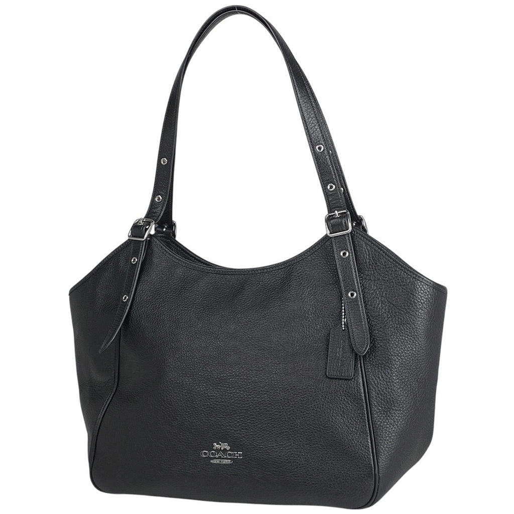 コーチ メドウ ショルダーバッグ トートバッグ ロゴ ショルダーバッグ レザー ブラック CM074 レディース 【中古】brbag
