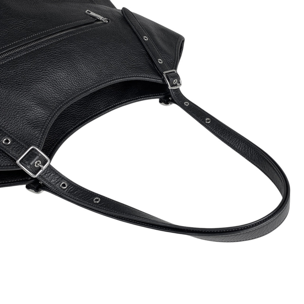 コーチ メドウ ショルダーバッグ トートバッグ ロゴ ショルダーバッグ レザー ブラック CM074 レディース 【中古】brbag