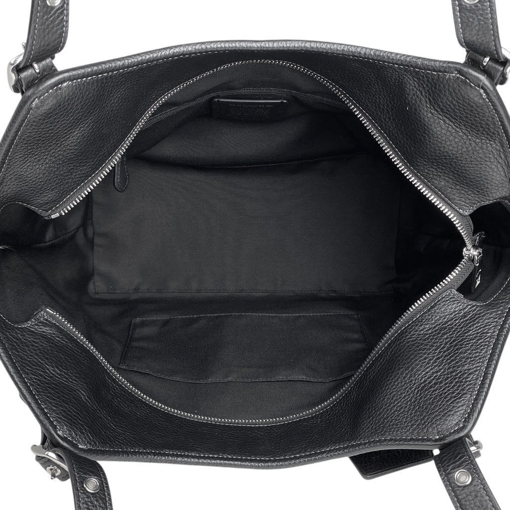 コーチ メドウ ショルダーバッグ トートバッグ ロゴ ショルダーバッグ レザー ブラック CM074 レディース 【中古】brbag