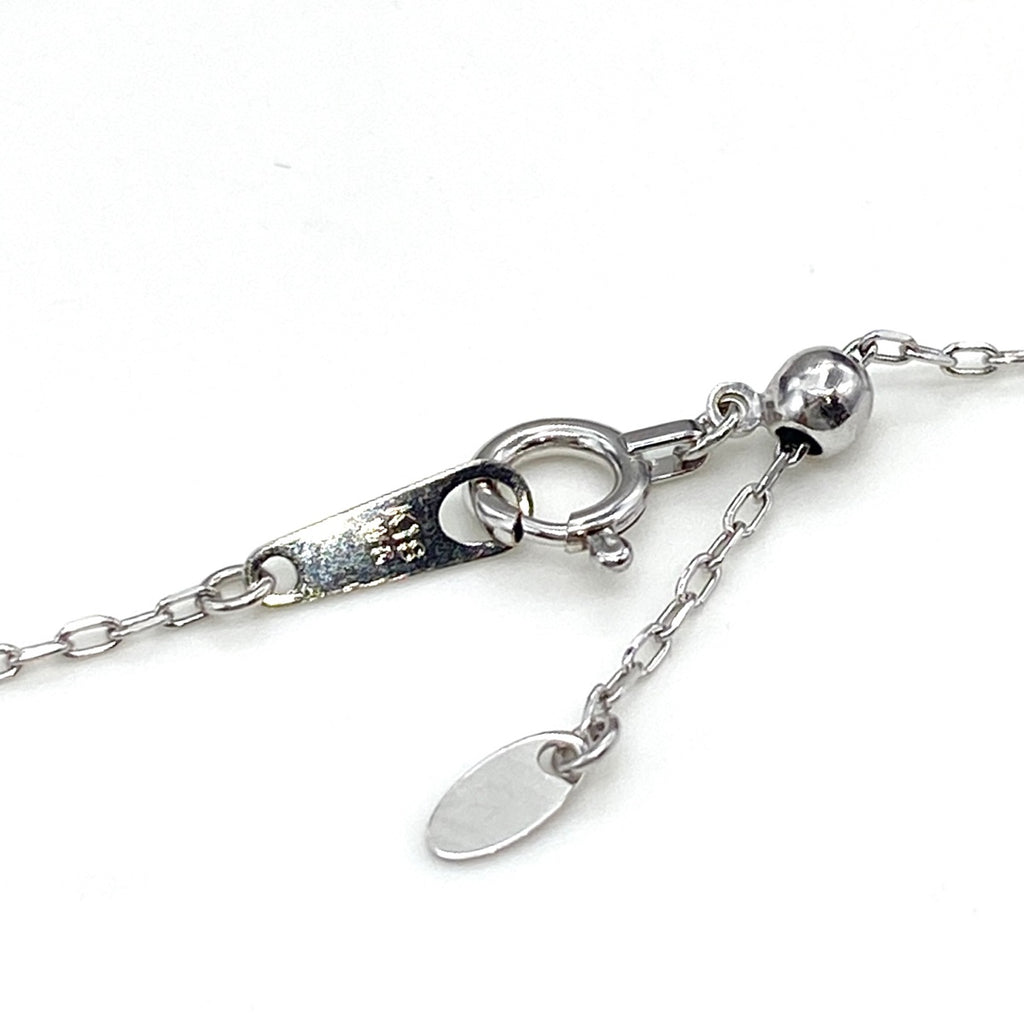 メレダイヤ デザインネックレス WG ホワイトゴールド ペンダント  ネックレス K18 WG ダイヤモンド レディース 【中古】nbjwl