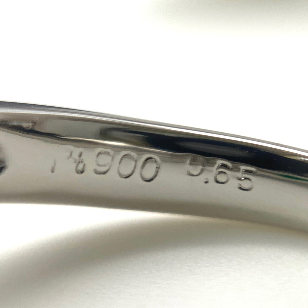 エメラルド デザインリング プラチナ 指輪 メレダイヤ リング 11.5号 Pt900 エメラルド ダイヤモンド レディース 【中古】nbjwl