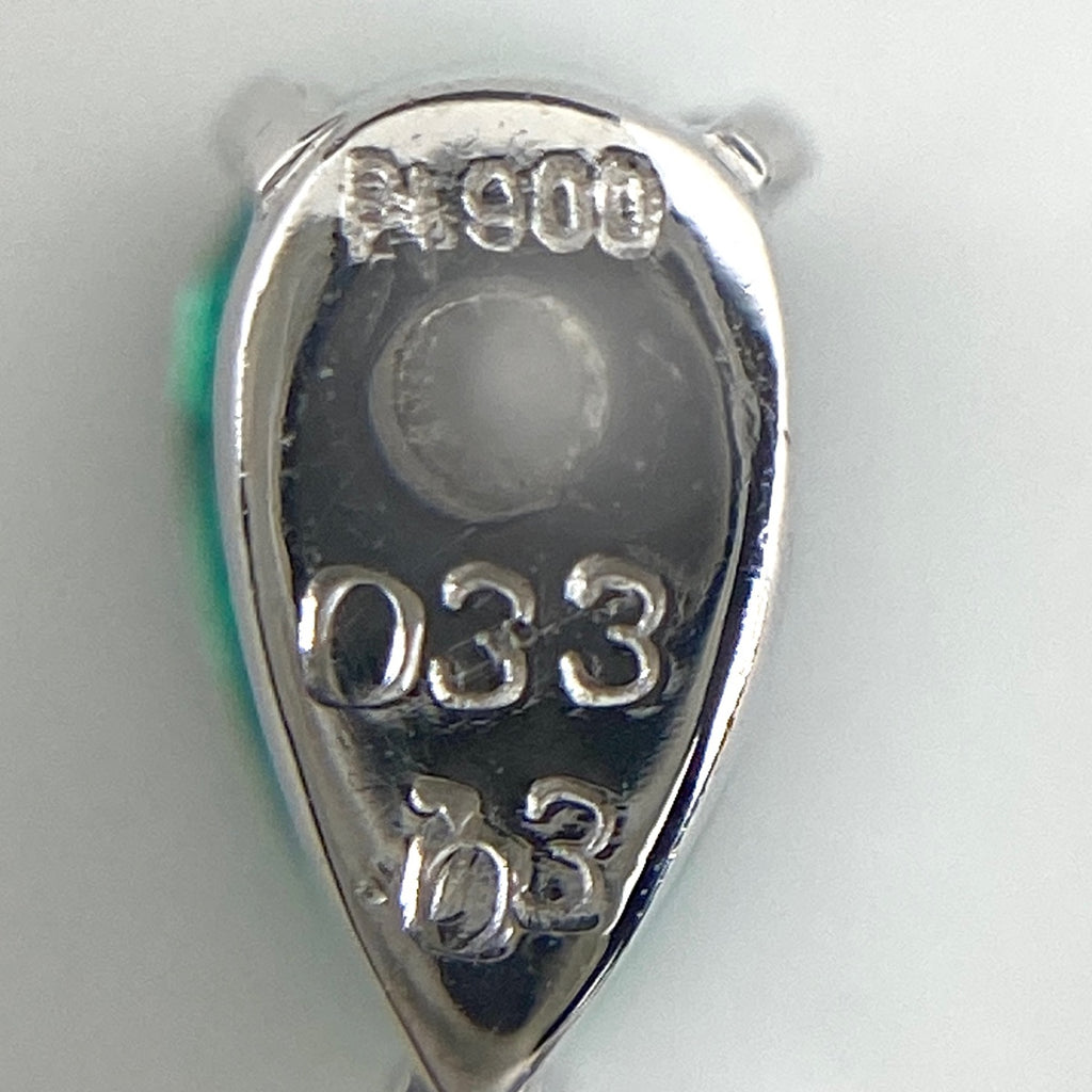 エメラルド デザインピアス プラチナ メレダイヤ ピアス Pt900 エメラルド ダイヤモンド レディース 【中古】nbjwl