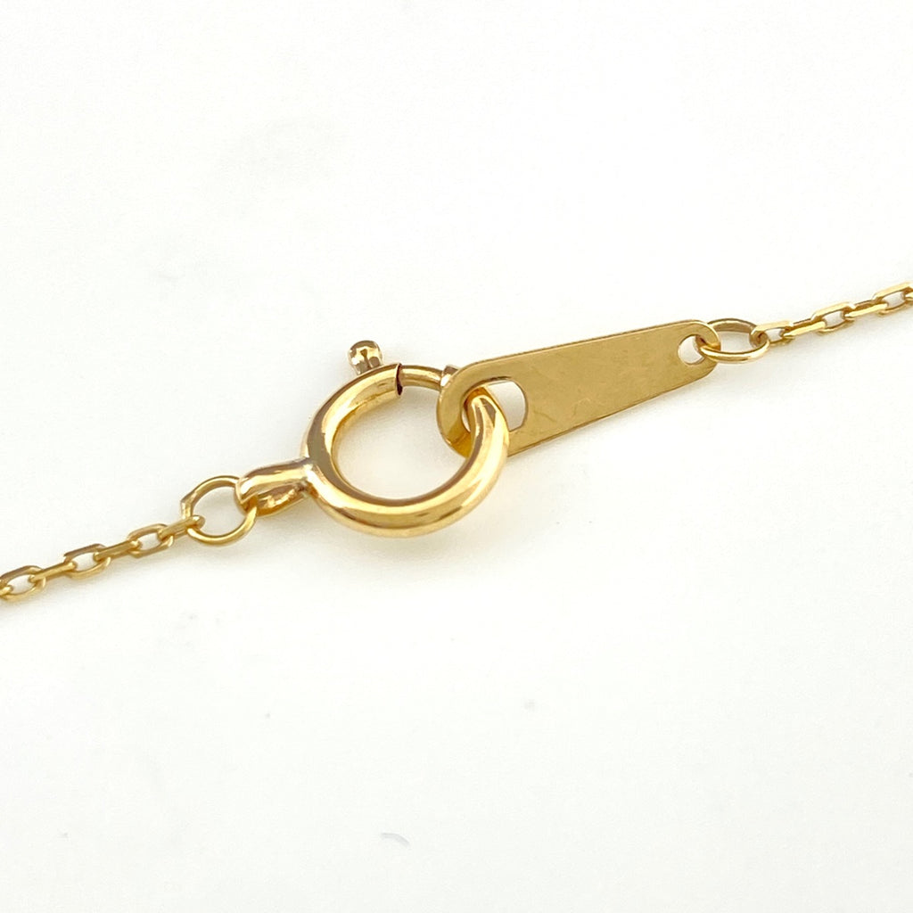 メレダイヤ デザインネックレス YG イエローゴールド ペンダント ネックレス K18 ダイヤモンド レディース 【中古】nbjwl