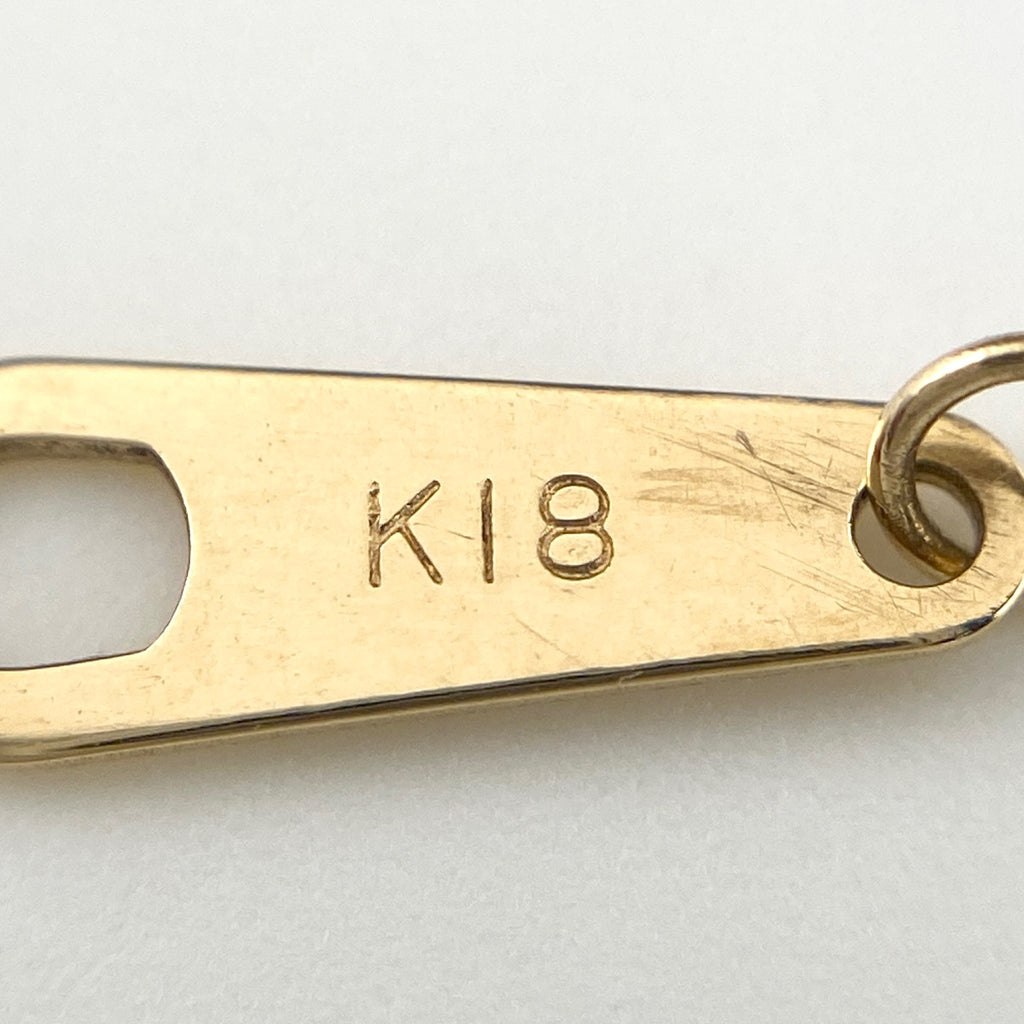 メレダイヤ デザインネックレス YG イエローゴールド ペンダント ネックレス K18 ダイヤモンド レディース 【中古】nbjwl