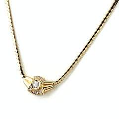 ポーラ メレダイヤ デザインネックレス YG イエローゴールド ペンダント ネックレス 750 ダイヤモンド レディース 【中古】brjwl