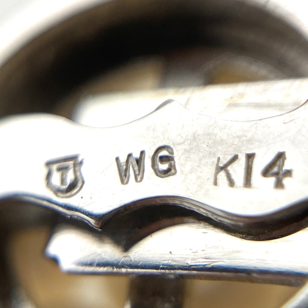 タサキ パール デザインネックレス WG ホワイトゴールド 真珠 ネックレス K14 WG パール レディース 【中古】brjwl
