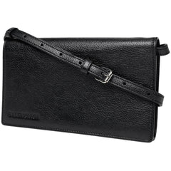 バレンシアガ ロゴ ショルダーバッグ ミニポシェット ショルダーバッグ レザー ブラック レディース 【中古】brbag