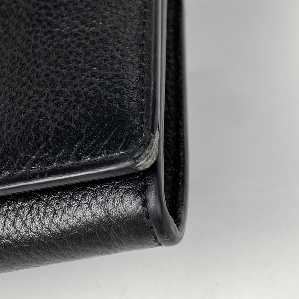 バレンシアガ ロゴ ショルダーバッグ ミニポシェット ショルダーバッグ レザー ブラック レディース 【中古】brbag