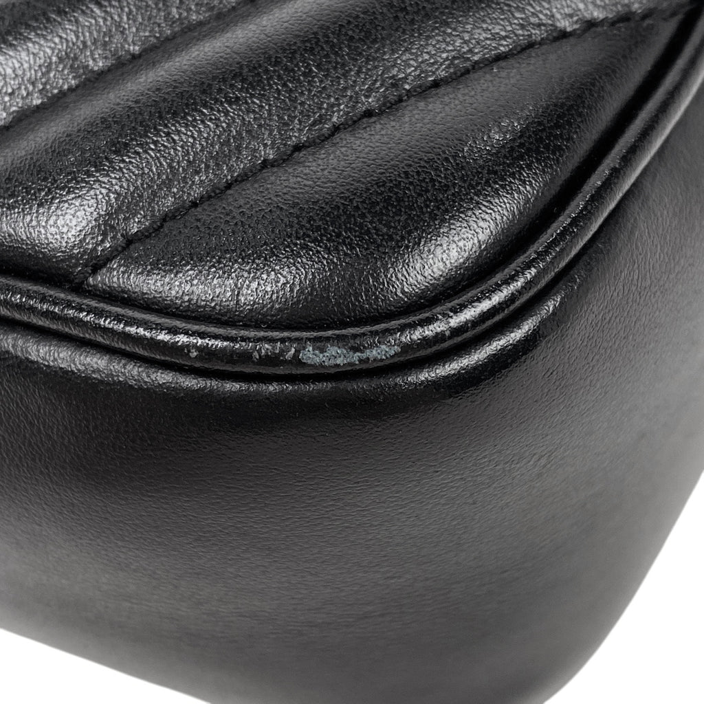 サンローラン ロゴ ショルダーバッグ タッセル フリンジ ショルダーバッグ レザー ブラック レディース 【中古】brbag