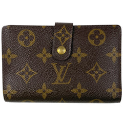 ルイ・ヴィトン ポルト モネ ビエ ヴィエノワ 札入れ 小銭入れ がま口 二つ折り財布 モノグラム ブラウン M61663 レディース 【中古】brbag