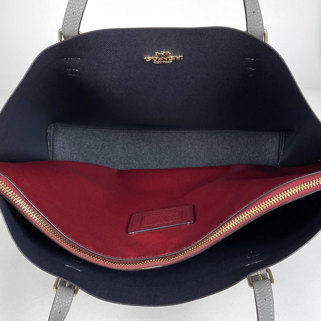 コーチ ロゴ トートバッグ 肩掛け トートバッグ レザー グレー 1671 レディース 【中古】brbag