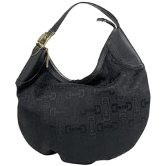 グッチ ホースビット柄 ショルダーバッグ ワンショルダー ハンドバッグ ショルダーバッグ キャンバス ブラック 145764 レディース 【中古】brbag