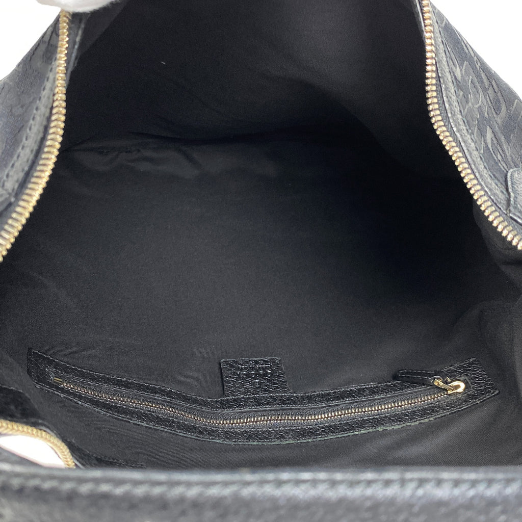 グッチ ホースビット柄 ショルダーバッグ ワンショルダー ハンドバッグ ショルダーバッグ キャンバス ブラック 145764 レディース 【中古】brbag