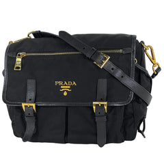 プラダ ロゴ ショルダーバッグ 斜め掛け ショルダーバッグ ナイロン ネロ(ブラック) BT0687 レディース 【中古】brbag