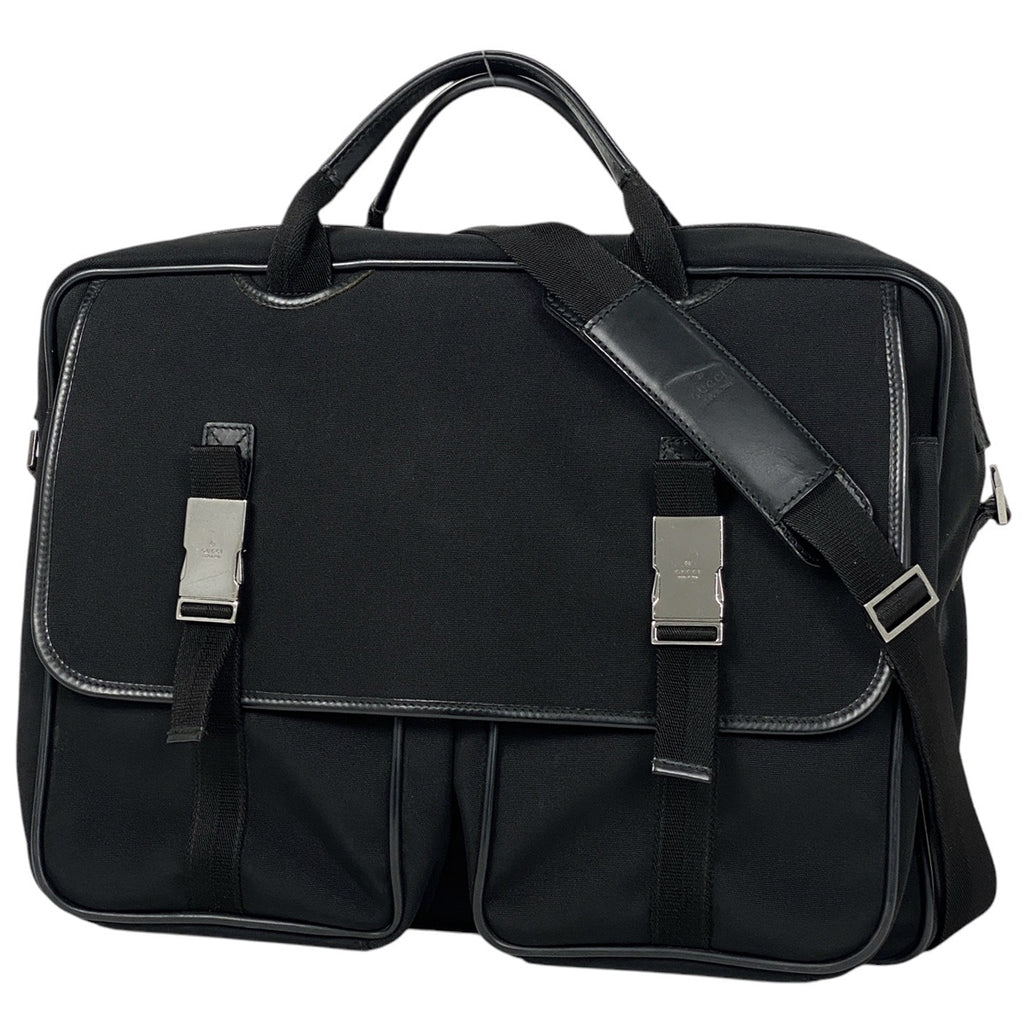 グッチ ロゴ ビジネスバッグ 2WAY ショルダーバッグ ビジネスバッグ ナイロン ブラック 131207 メンズ 【中古】brbag