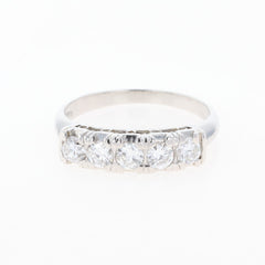 メレダイヤ デザインリング プラチナ 指輪 リング 13.5号 Pt850 ダイヤモンド レディース 【中古】nbjwl