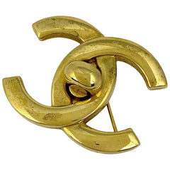 シャネル ココマーク ブローチ ターンロック ブローチ GP ゴールド レディース 【中古】bracc