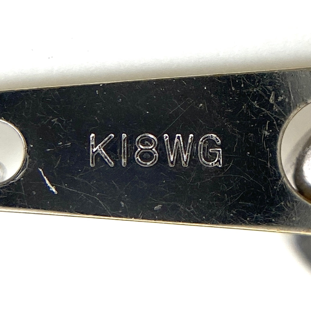 クロスモチーフ デザインネックレス WG ホワイトゴールド ペンダント メレダイヤ 十字架 ネックレス K18 WG ダイヤモンド レディース 【中古】nbjwl