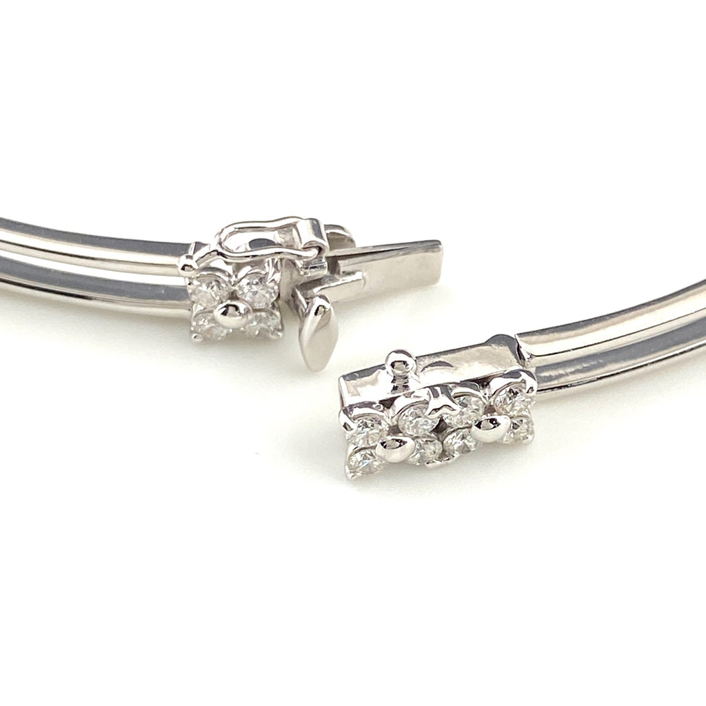 タサキ メレダイヤ デザインブレスレット WG ホワイトゴールド 腕輪 ブレスレット K18 WG ダイヤモンド レディース 【中古】brjwl