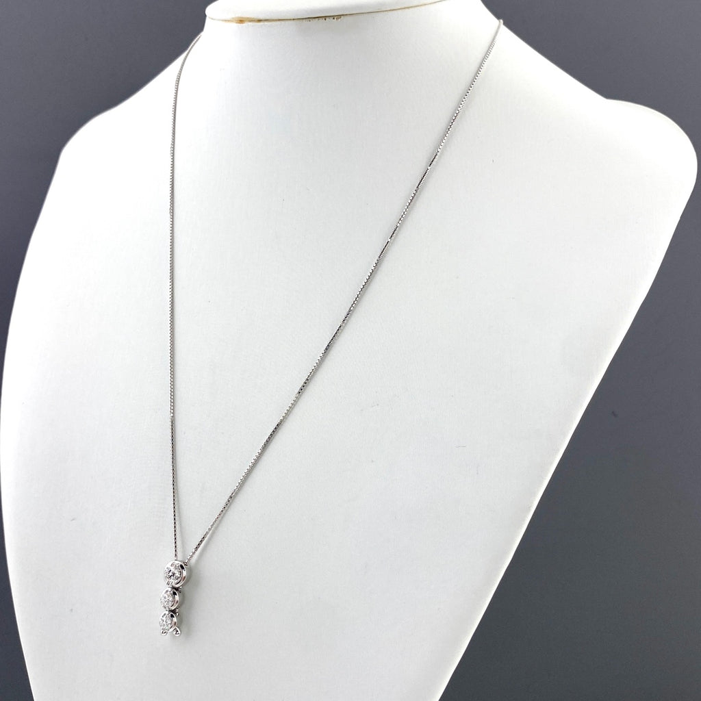 タサキ ダイヤモンド デザインネックレス WG ホワイトゴールド ネックレス K18 WG ダイヤモンド レディース 【中古】brjwl