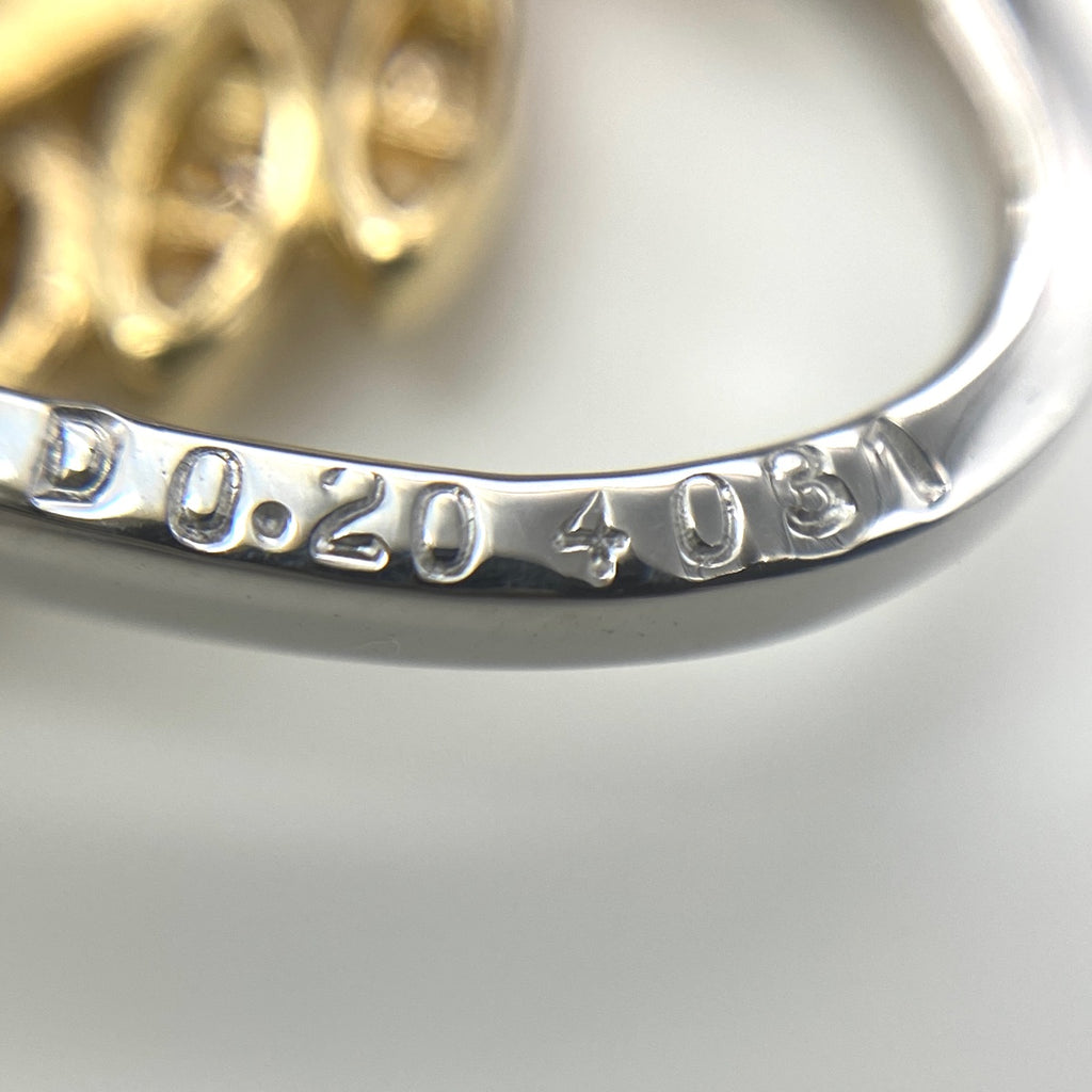 ポーラ リーフモチーフ ペンダントトップ プラチナ YG イエローゴールド メレダイヤ 葉 ペンダントトップ Pt900 750 ダイヤモンド レディース 【中古】brjwl
