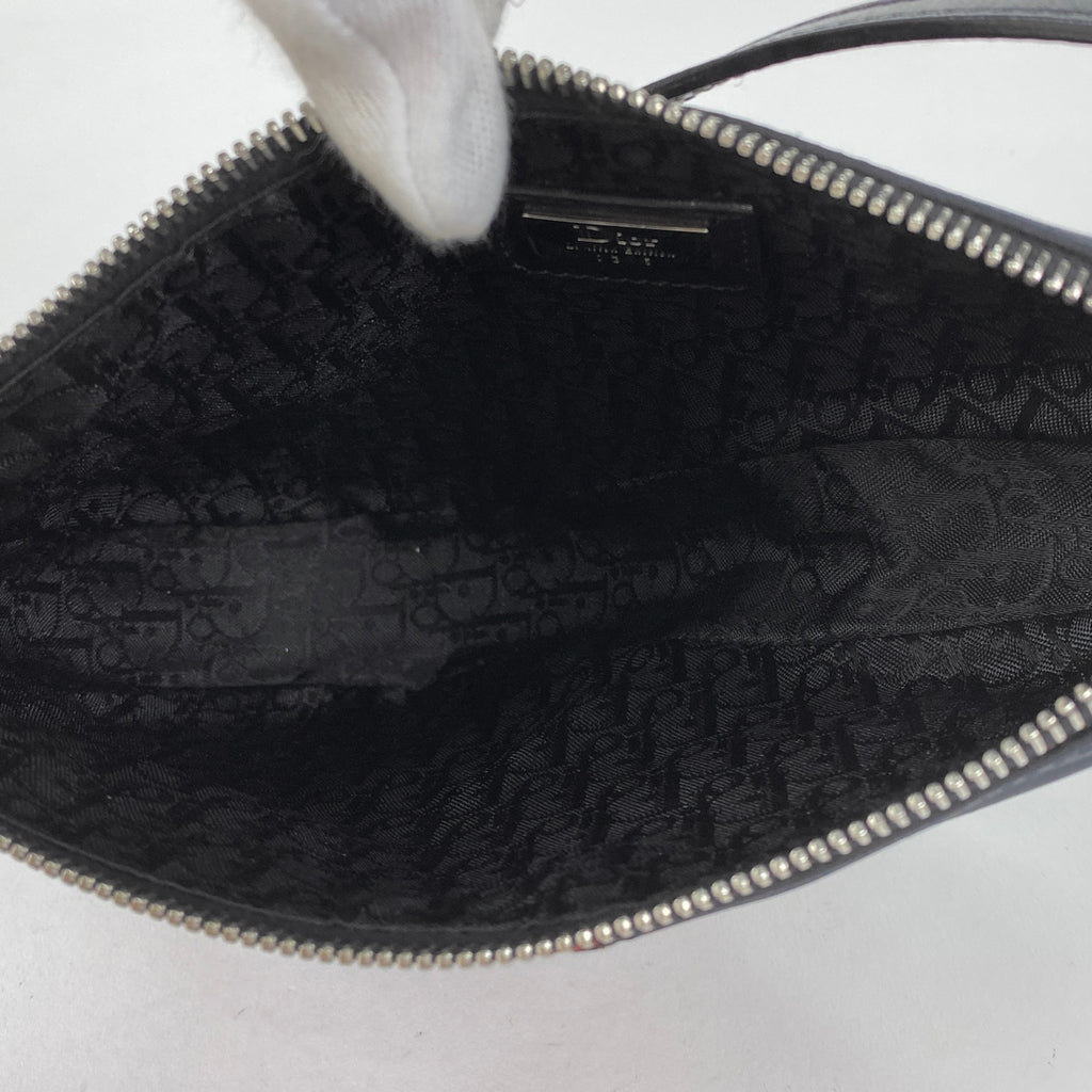 クリスチャンディオール サドルバッグ ハンドバッグ ショルダーバッグ ナイロン ブラック レディース 【中古】brbag