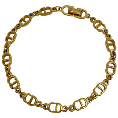 【在庫一掃】 クリスチャンディオール ロゴ チェーン ブレスレット CD 腕輪 ブレスレット GP ゴールド レディース 【中古】bracc