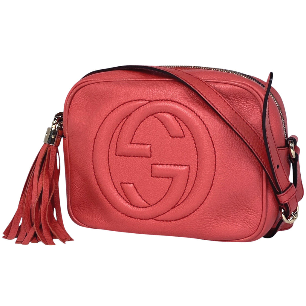 グッチ ソーホー ショルダーバッグ タッセル フリンジ ショルダーバッグ レザー レッド 308364 レディース 【中古】brbag