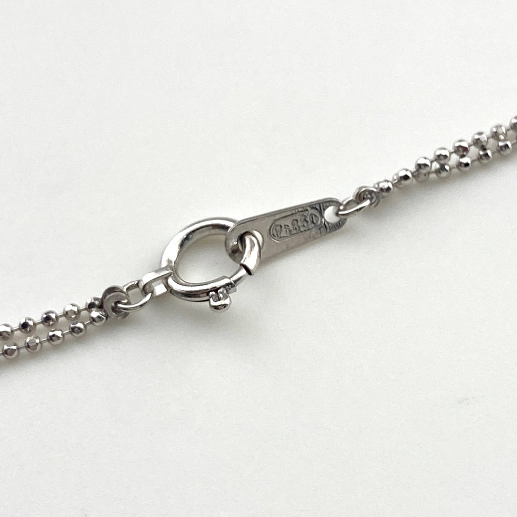 メレダイヤ デザインネックレス プラチナ ペンダント 2連 ネックレス Pt900 Pt850 ダイヤモンド レディース 【中古】nbjwl