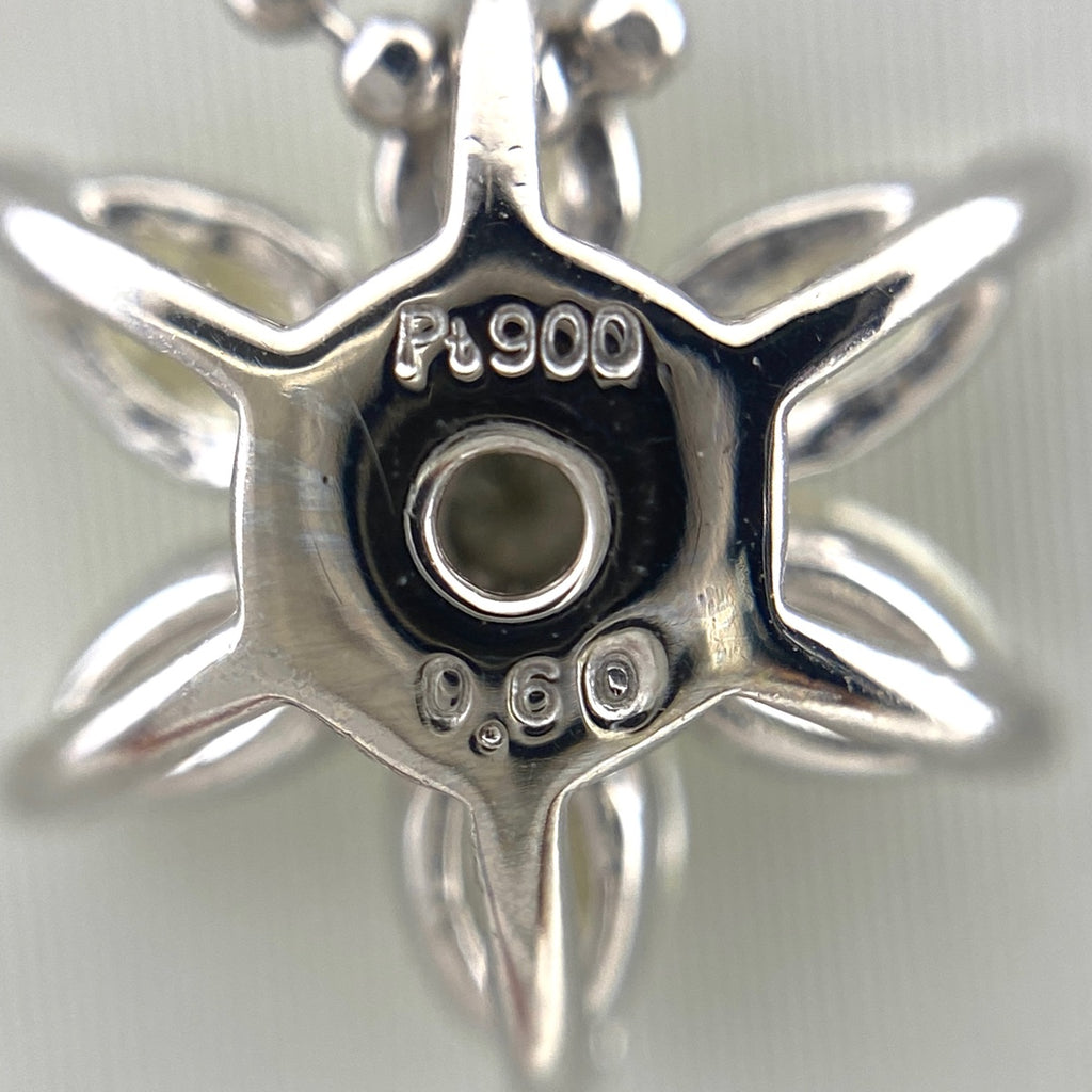 メレダイヤ デザインネックレス プラチナ ペンダント 2連 ネックレス Pt900 Pt850 ダイヤモンド レディース 【中古】nbjwl