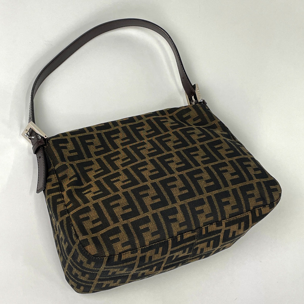 フェンディ ズッカ柄 ショルダーバッグ ハンドバッグ ワンショルダー マンマバゲット キャンバス ブラウン 26325 レディース 【中古】brbag