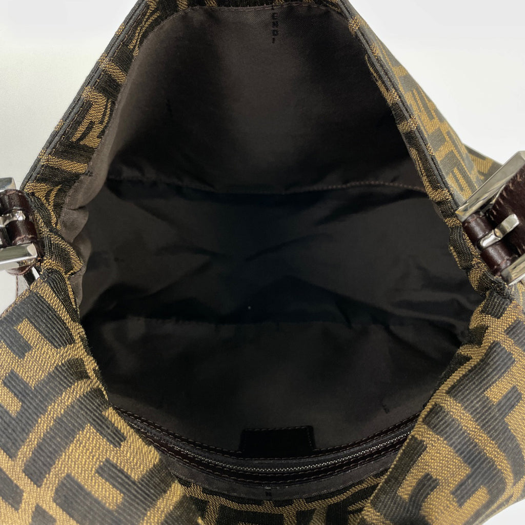 フェンディ ズッカ柄 ショルダーバッグ ハンドバッグ ワンショルダー マンマバゲット キャンバス ブラウン 26325 レディース 【中古】brbag