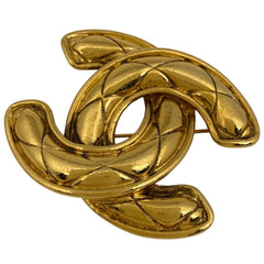 シャネル ココマーク ブローチ マトラッセ ブローチ GP ゴールド レディース 【中古】bracc