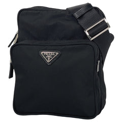 プラダ ロゴプレート ショルダーバッグ ナイロン ネロ(ブラック) BT0169 レディース 【中古】brbag