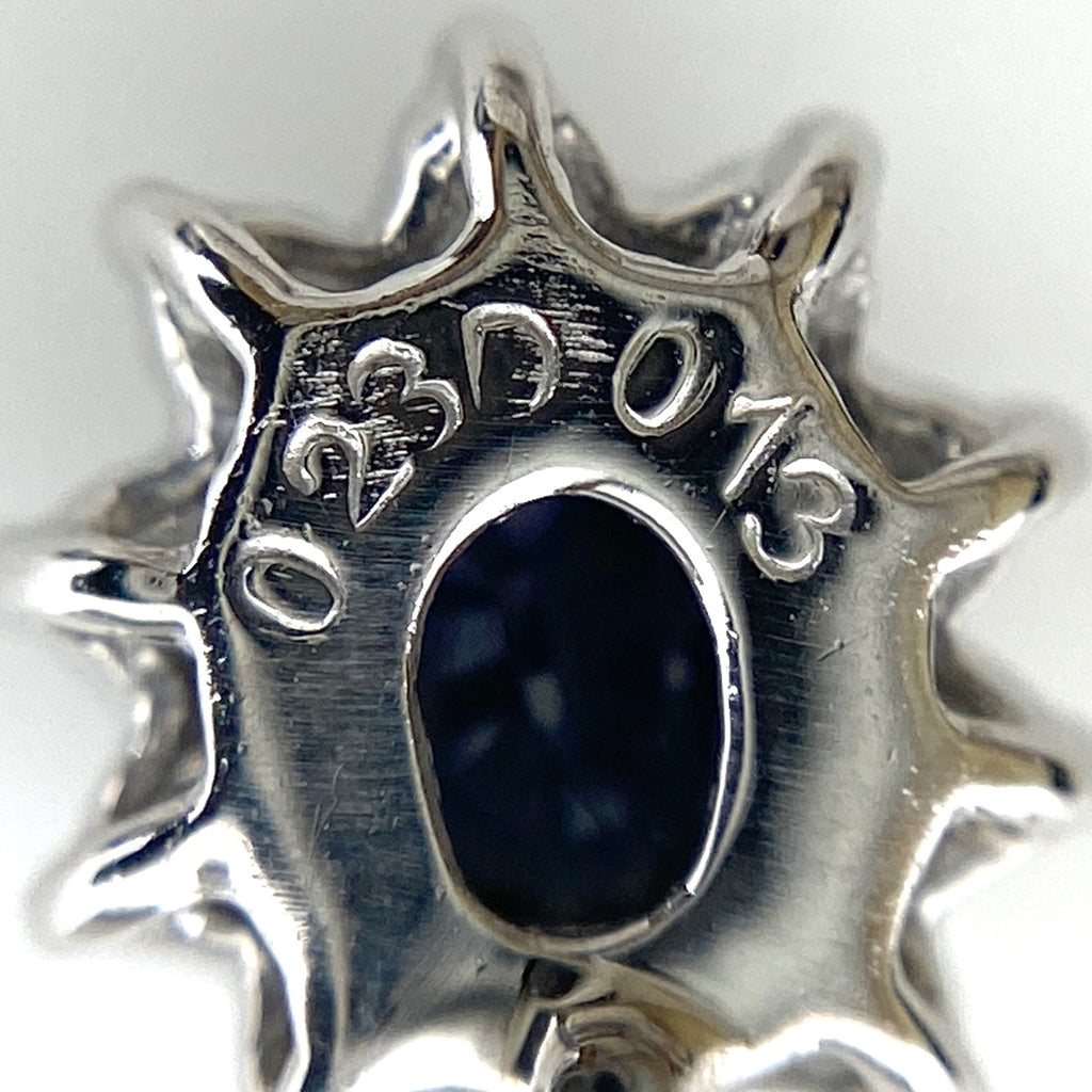 サファイア デザインピアス プラチナ メレダイヤ ピアス Pt850 サファイア ダイヤモンド レディース 【中古】nbjwl