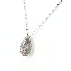 メレダイヤ デザインネックレス WG ホワイトゴールド ペンダント ネックレス K18 WG ダイヤモンド レディース 【中古】nbjwl