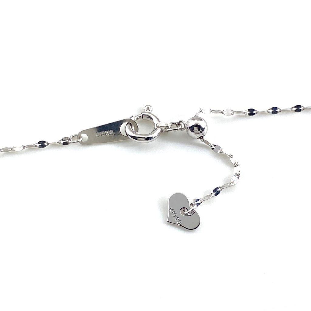 メレダイヤ デザインネックレス WG ホワイトゴールド ペンダント ネックレス K18 WG ダイヤモンド レディース 【中古】nbjwl