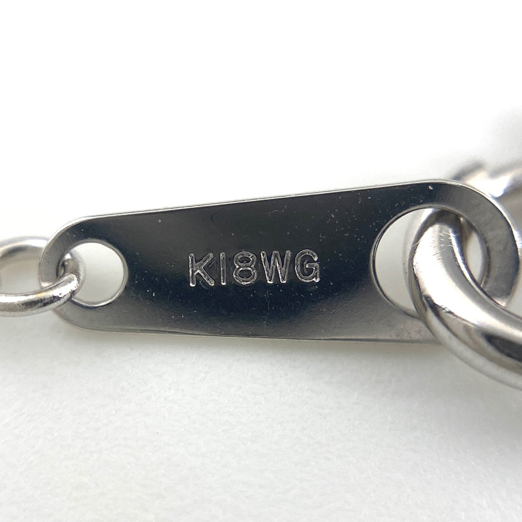 メレダイヤ デザインネックレス WG ホワイトゴールド ペンダント ネックレス K18 WG ダイヤモンド レディース 【中古】nbjwl