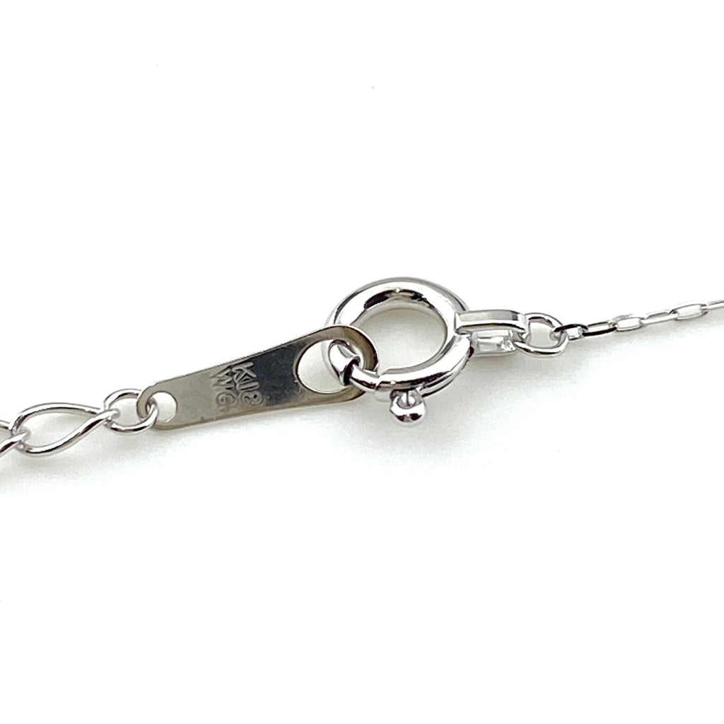 メレダイヤ デザインネックレス WG ホワイトゴールド ペンダント ネックレス K18 WG ダイヤモンド レディース 【中古】nbjwl