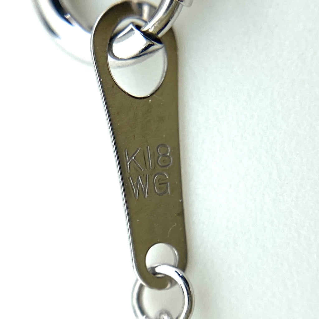 メレダイヤ デザインネックレス WG ホワイトゴールド ペンダント ネックレス K18 WG ダイヤモンド レディース 【中古】nbjwl