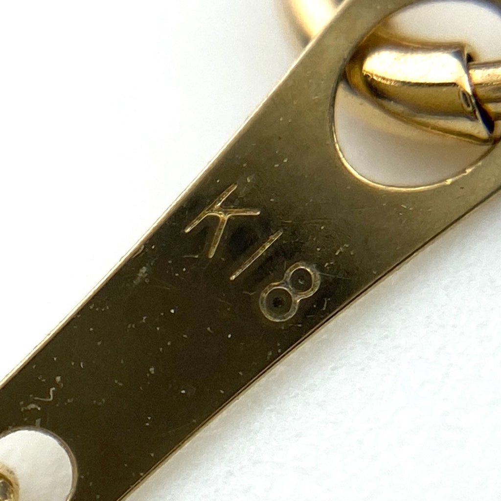 メレダイヤ デザインネックレス YG イエローゴールド ペンダント ネックレス K18 ダイヤモンド レディース 【中古】nbjwl