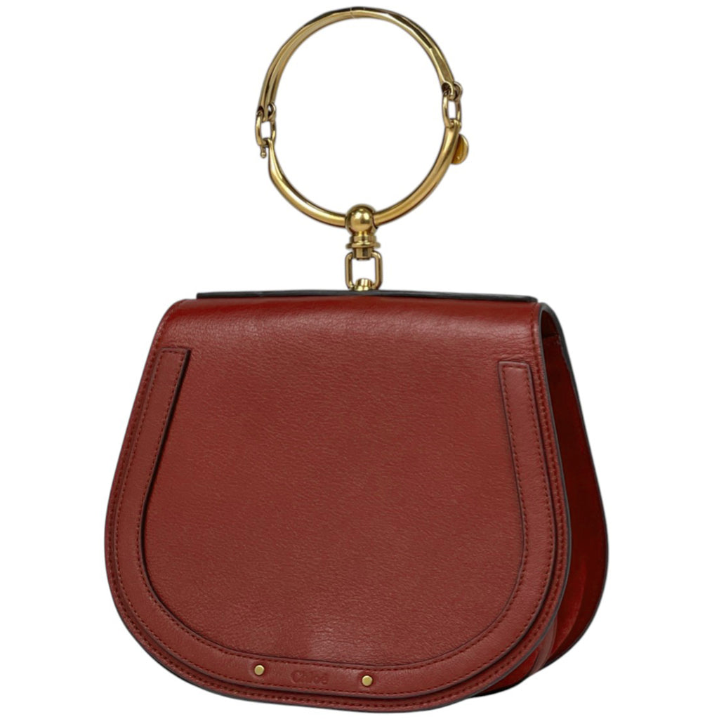 クロエ ナイル 2WAY ショルダーバッグ ハンドバッグ レザー レッド レディース 【中古】brbag
