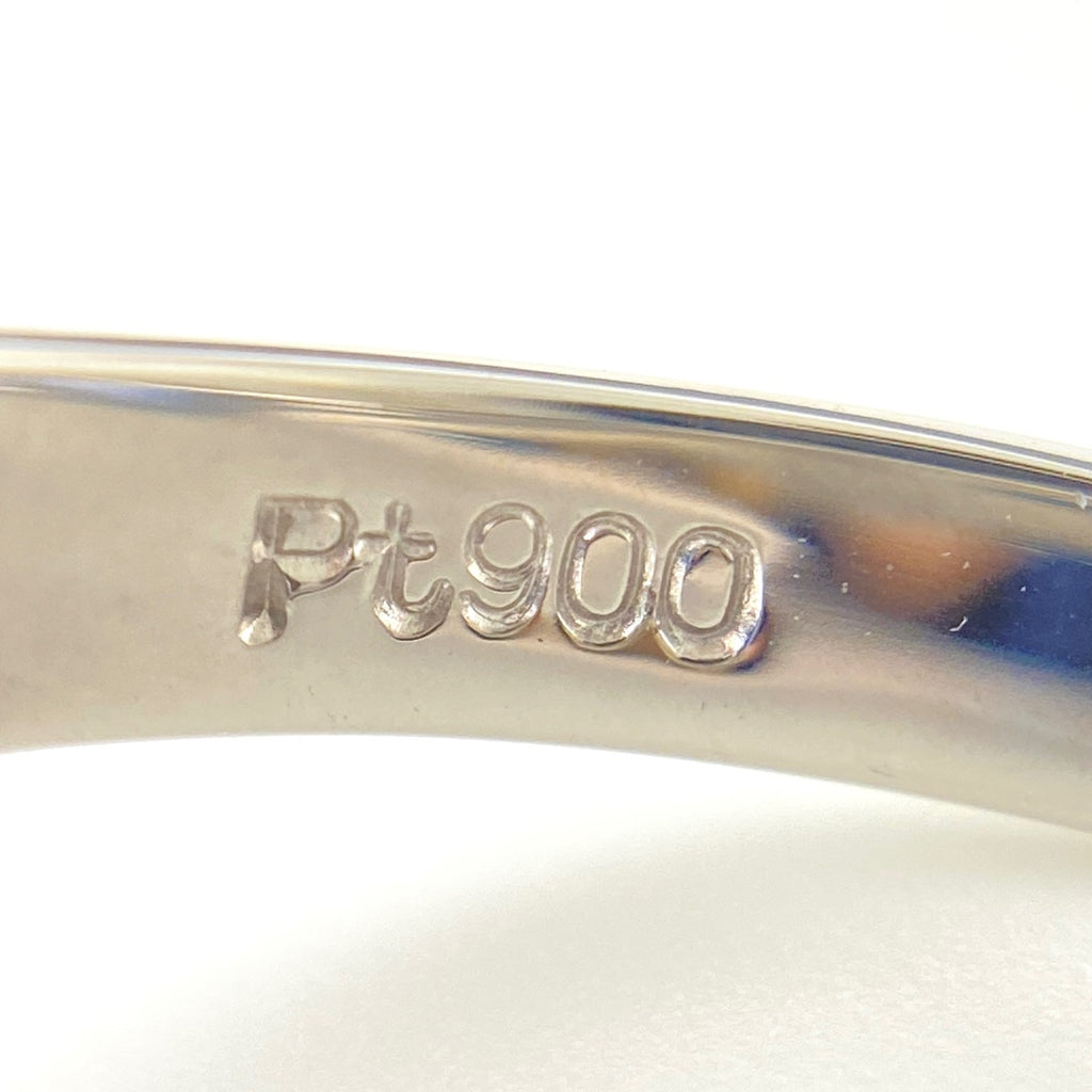 タンザナイト デザインリング プラチナ 指輪 メレダイヤ リング 13.5号 Pt900 タンザナイト ダイヤモンド レディース 【中古】nbjwl