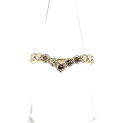 GSTV メレダイヤ デザインリング YG イエローゴールド 指輪  リング 12号 K18 ダイヤモンド レディース 【中古】brjwl