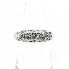 GSTV メレダイヤ デザインリング プラチナ 指輪 リング 13号 ダイヤモンド PT999 レディース 【中古】brjwl